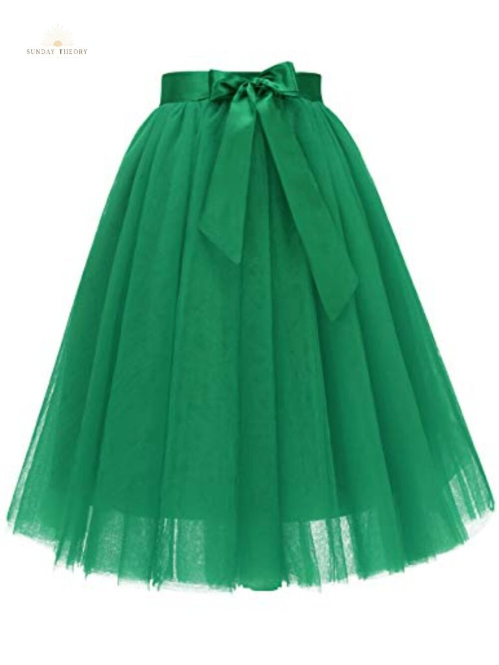 Women's 6-Layer Tulle Skirt Knee Length Fairy Tutu Satin Lining A-Line